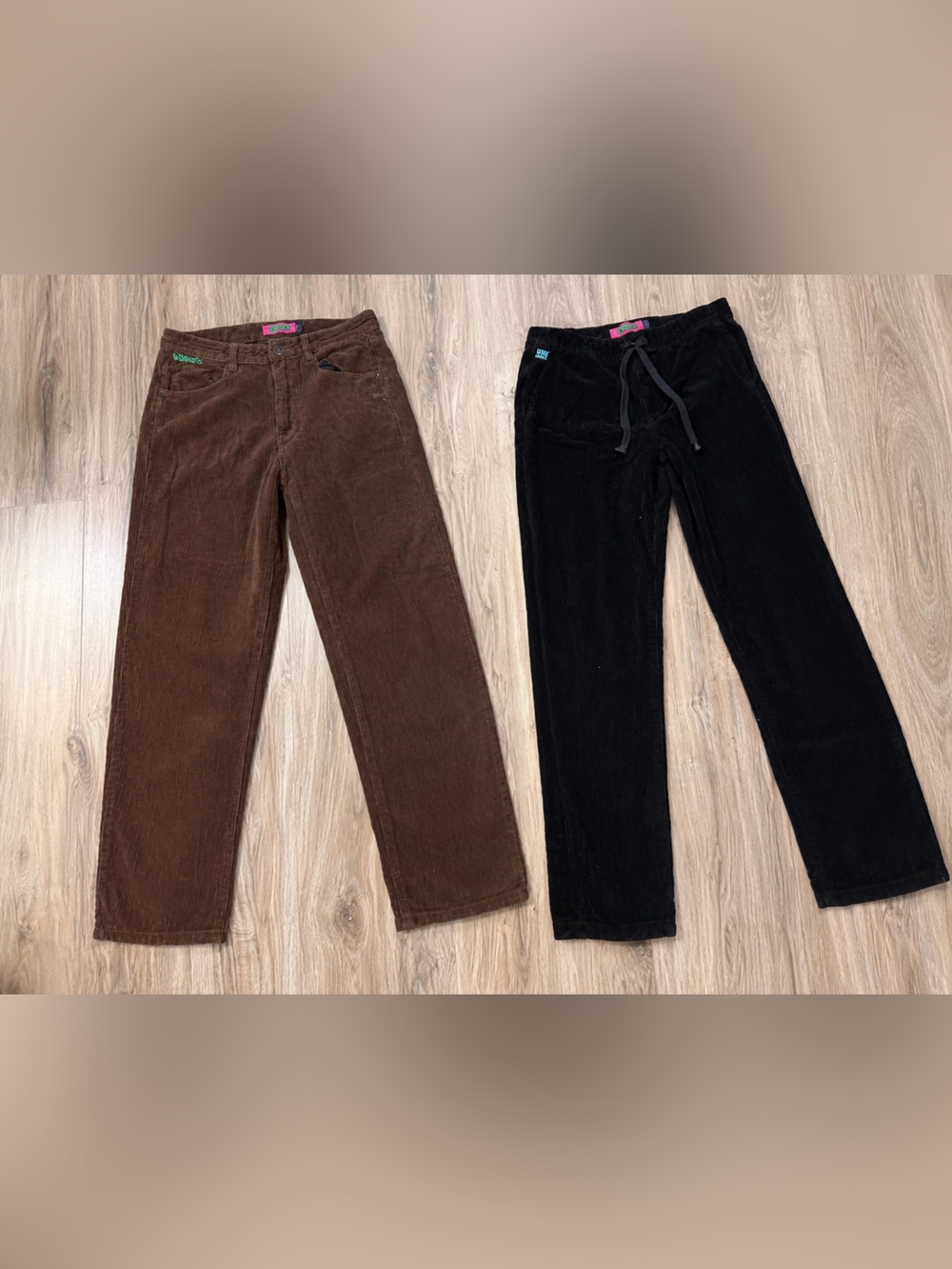 Empyre Women's Corduroy Jeans in Brown and Black
